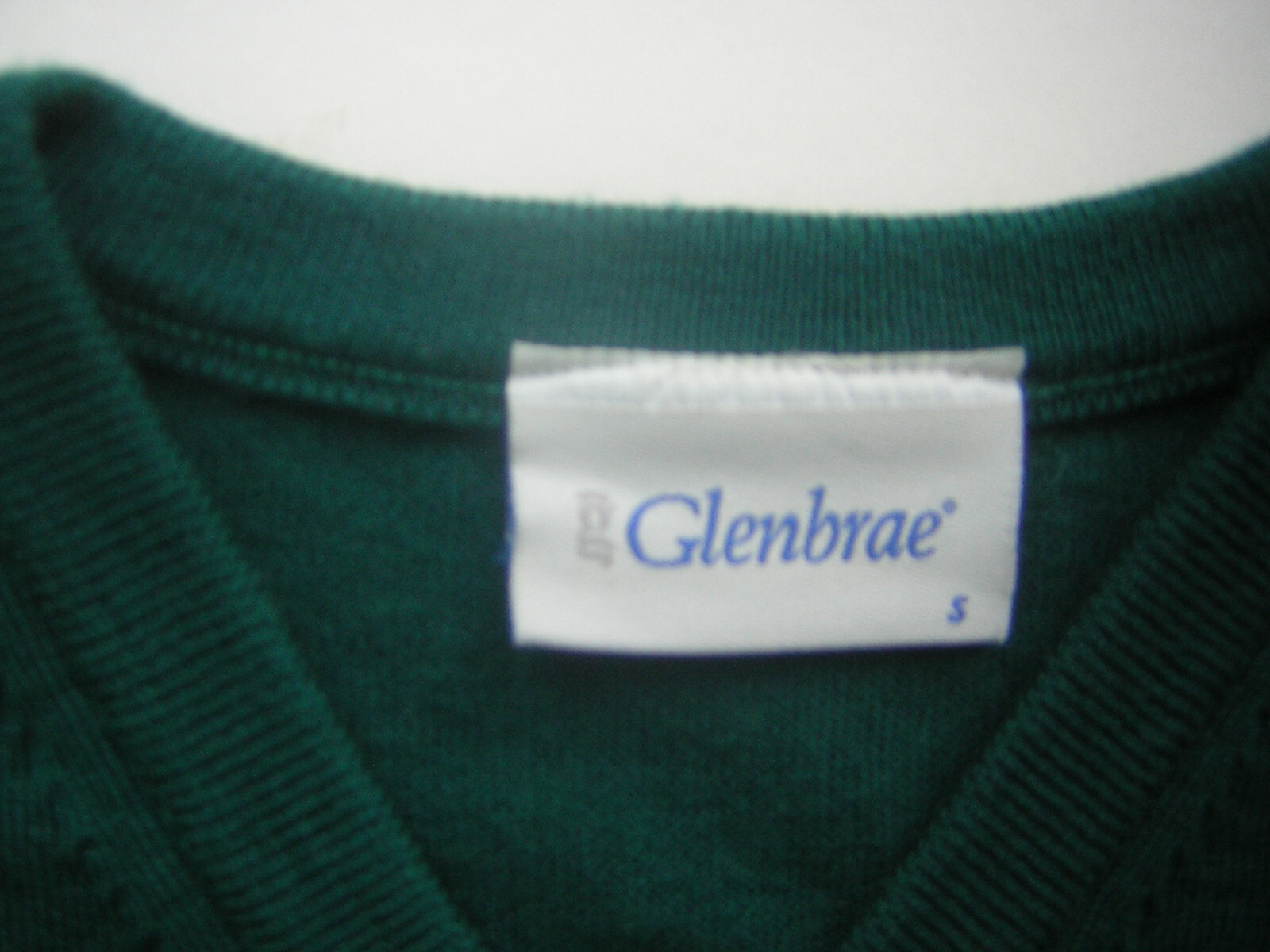 GLENBRAE BOTTLE GREEN 100 MERINO LAMBSWOOL JUMPER Unworn SIZE S Golf