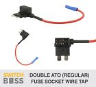 <!--F#f_0-->Double ATO (REGULAR) Blade Fuse Socket Wire Tap 20A 16AWG 2 Way 12v Connector<!--F/-->
