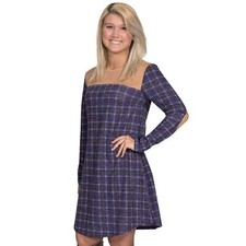 Simply Southern Women's Montana Midnight Plaid Flannel A-Line Dress Size XXL