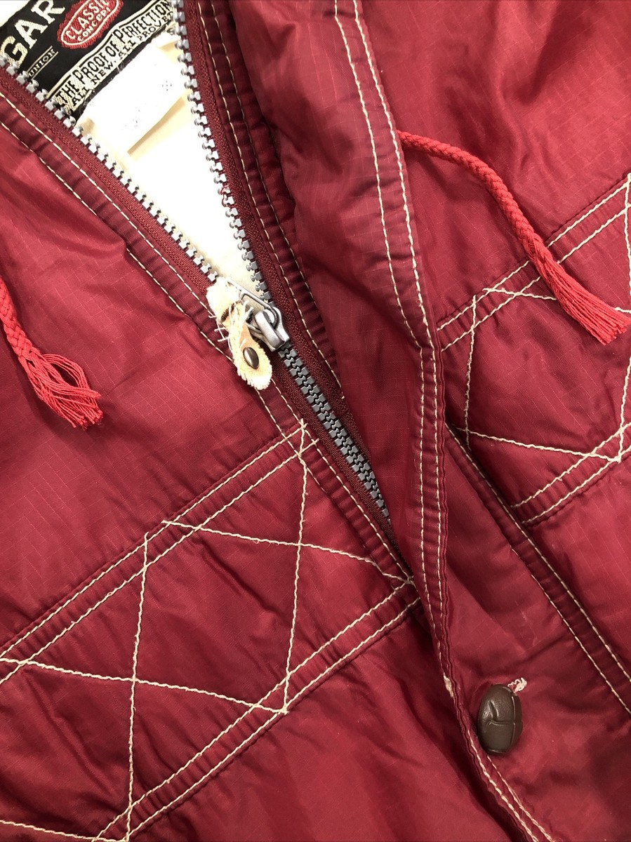 Vintage Garvin 70’s Classic Concept Jacket Hood Nylon Polyester Fill Button Zip View 6