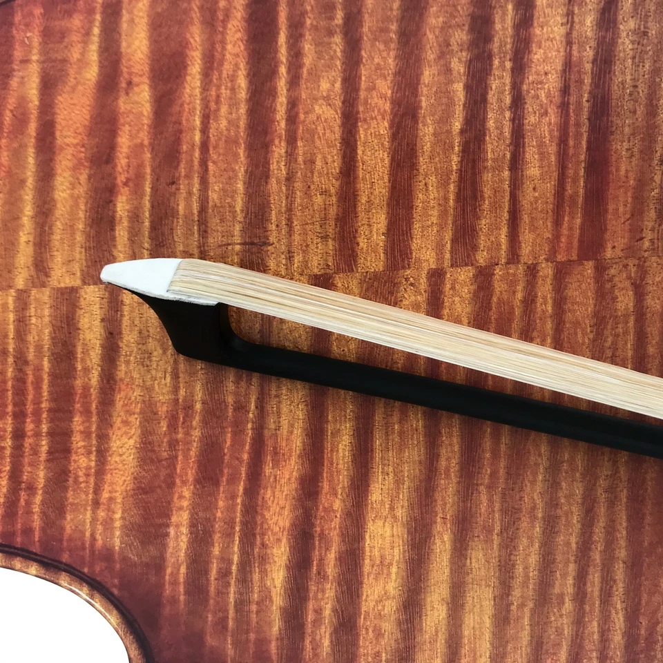 1/2 Carbon Fiber Violin Bow Size1/2 Real Horse Hair Round Stick Ebony Frog - Image 4 of 4