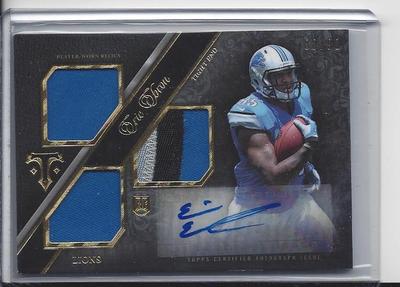 ERIC EBRON 2014 TOPPS TRIPLE THREADS TRIPLE JERSEY 3 COLOR PATCH AUTO RC #D /99