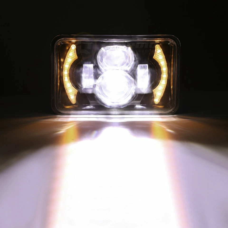 Faros antiniebla de haz sellado alto/bajo LED de 4x6"" para GMC W3500 W4500 W5500 4 un. Foto 3 de 4