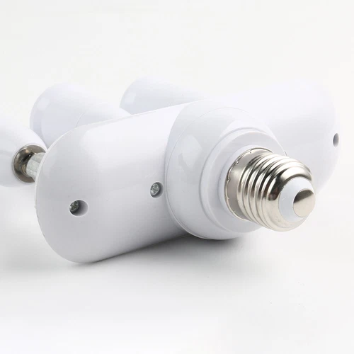 3 in 1 Light Socket Splitter Adjustable 3 Way Adapter E26/E27 Socket Converter - Picture 9 of 11