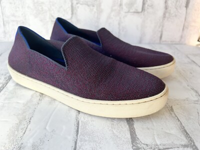 Rothy's The Original Sneaker Women s Size US 8.5 Fig Python Purple Slip On Shoes
