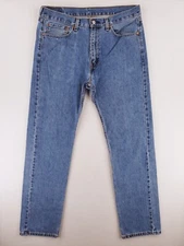 Levis Jeans Mens 38x34* 505 Regular Straight Heavy Denim Work Pants Medium Stone