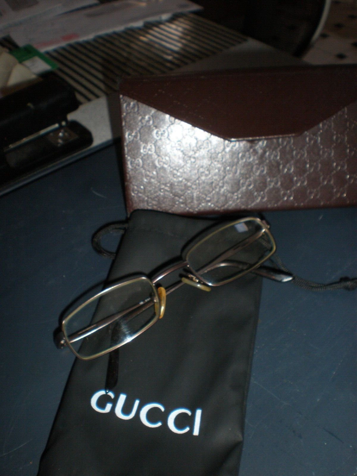 VINTAGE Authentic GUCCI EYE GLASS FRAMES BRONZE COLOR… Gem