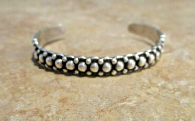 GEM OLD 1940's / 50's Navajo Sterling Silver SMALL DOME Design