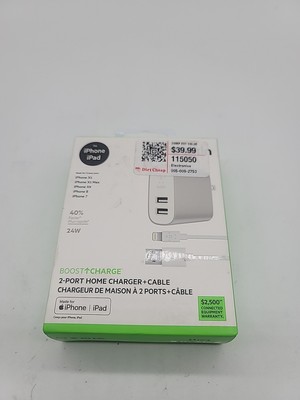   Belkin Boost Charge 2-Port Home Charger + Lightning Cable - F8J230DQ04-SLV