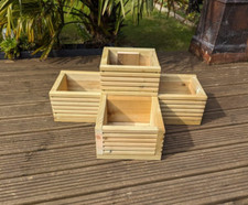 Handmade Cube Sectioned Stepped Garden Planter