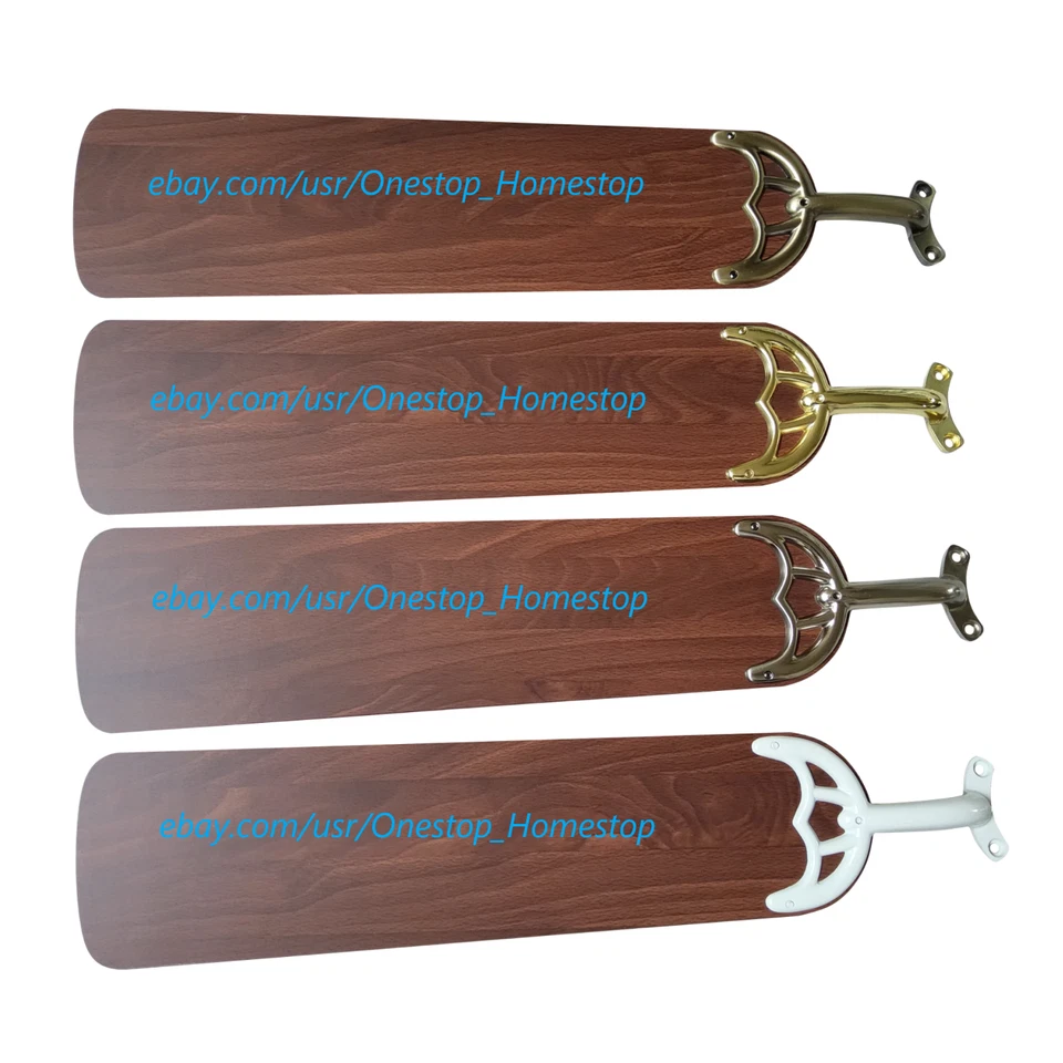 Aspas de ventilador de techo reversibles oscuras de 5-52", interior/exterior, repuesto, NUEVO Foto 3 de 4