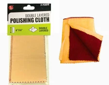 6" x 6" Double Layer Jewelry Polishing Buffing Cloth Silver Gold Metal Antique