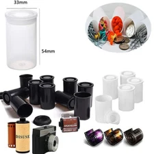 10x Plastic Empty Bottle Roll Film Case Box Seal Fishing Bait Can Container