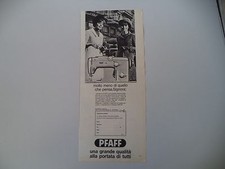 advertising Pubblicità 1968 MACCHINA PER CUCIRE PFAFF 260