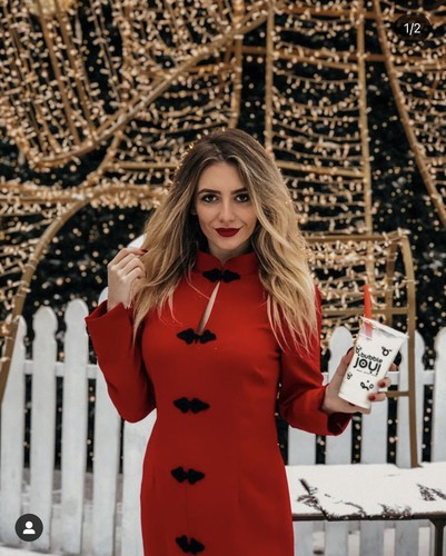 zara red toggle dress