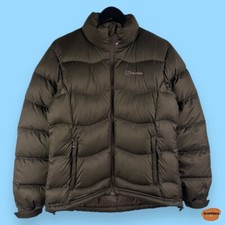 Berghaus Puffer Jacket Down 600 Fill Brown Womens 12 Outdoor Y2k