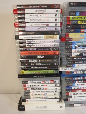 PS3 まとめ セット 5台 本体 PS3 75+ Games Lot-You Pick All Tested & Work-Most Mint and CIB-Buy