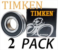2 Pack TIMKEN 6204-2RSC3 20X47X14MM Clearance Double Rubber Sealed Bearings