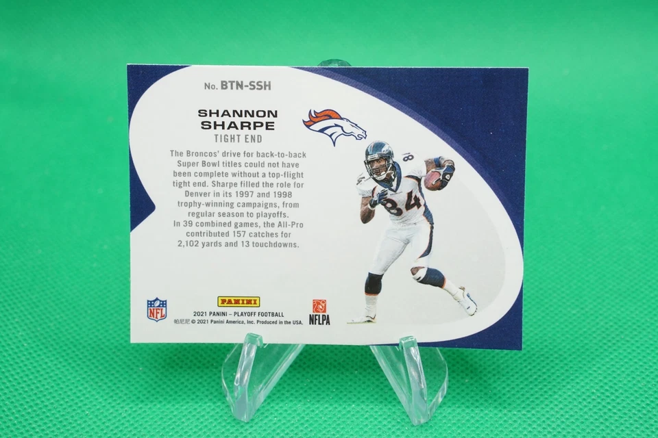 (4 Cards) 2021 Playoff Behind the Numbers #18 Shannon Sharpe TL4 - Image 4 of 4