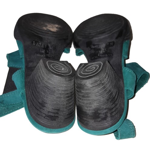 Arche Nubuck Leather Shoes, Slingback Style, Teal Colour Size 38 - Picture 8 of 9