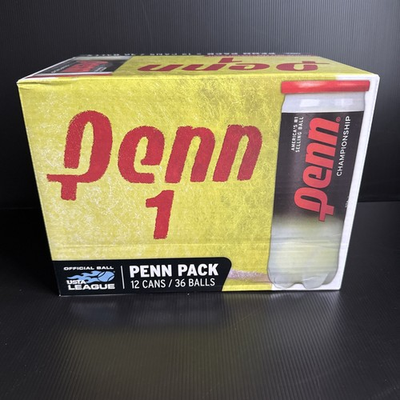 #ad NIB Penn Championship Pressurized Felt Tennis Balls 12 Cans 36 Balls Sealed Box $49.99