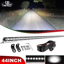 44"in Single Row Slim LED Light Bar for 4WD Ford ATV Chevy Truck PK 40'' 41"42"