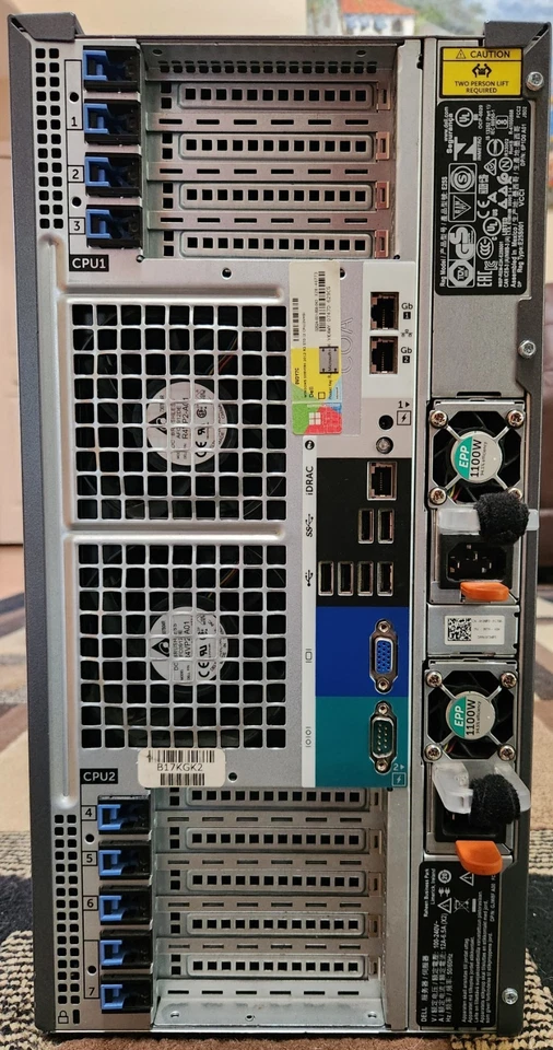 Dell PowerEdge T630 Tower Server 2x Xeon E5-2630 v4 16Gb ECC DDR4 iDRAC 8 Bay - Bild 2 von 4