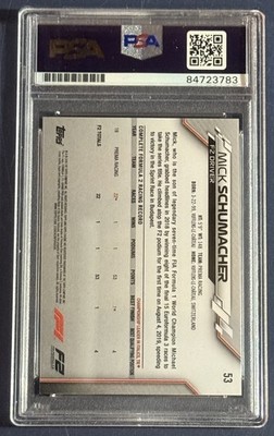 2020 Topps Chrome Formula 1 F1 Mick Schumacher Signed Auto