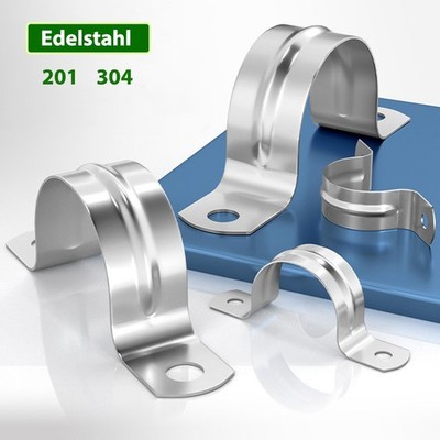 Edelstahl Rohrschelle Bügelschelle Rohrklemme U Schelle Rohr Halterung M5 - M200