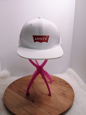 Levi  s Youth Snapback Baseball Hat Cap Spellout Logo Retro White Red