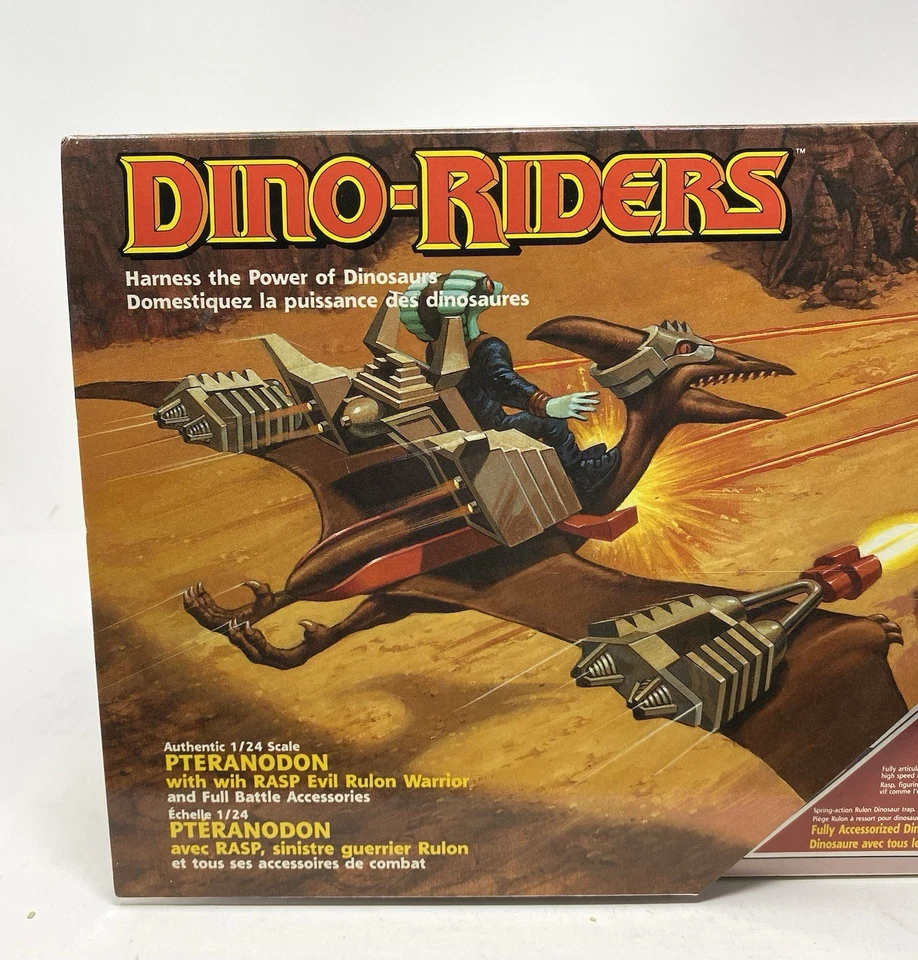 1987 TYCO Dino Riders Птеранодон с Rasp Evil Rulon Warrior и Аксессуары как новые в коробке - Изображение 4 из 4