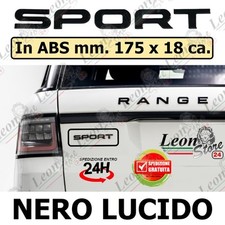 Logo Scritta Posteriore Sport New Nero Lucido per Range Rover stemma Land badge