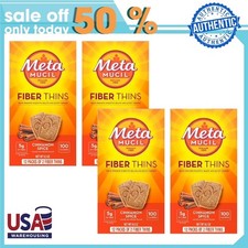 4P Metamucil Fiber Thins, Psyllium Husk Snack, Cinnamon Spice