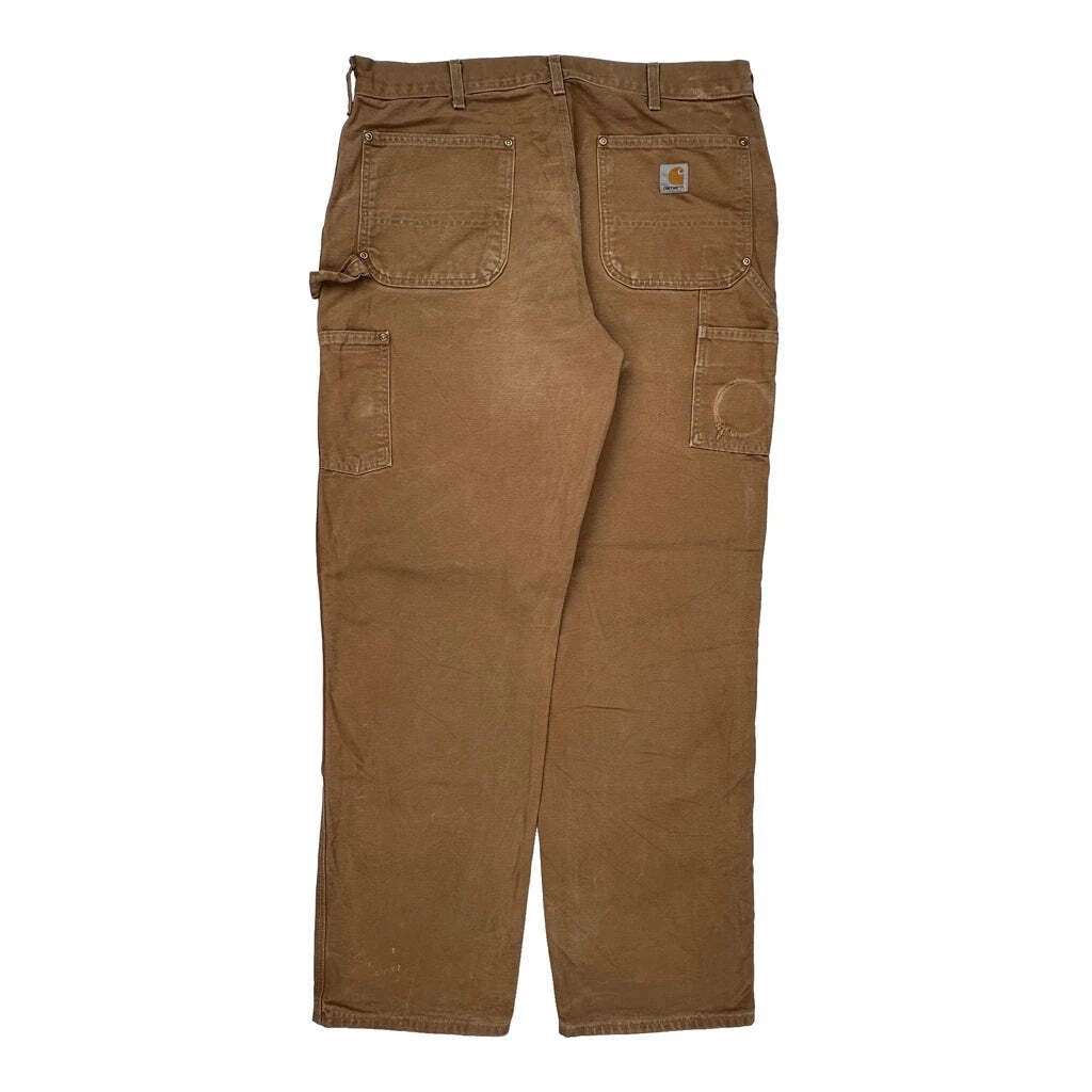 Carhartt Double Knee Carpenter Pants - 36W 34L Brown Cotton