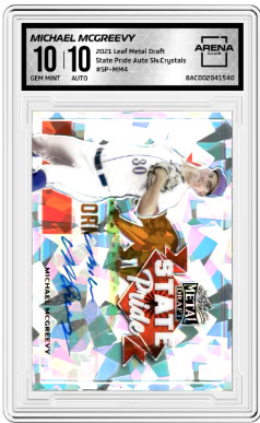 2021 Leaf Metal Draft Michael Mcgreevy #SP-MM4 State Pride Auto Silver  AC 10