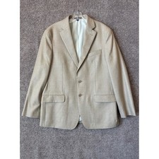 Jos A Bank 1905 Sport Coat Mens 41R Tailored Fit Tan Silk Wool Blazer 2-Button