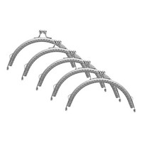 5 StüCk Metall-GeldböRsenrahmen, 12,5Cm Bogen-Kussverschlussrahmen (Silber)