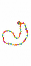 Kids Colorful Star Beaded Necklace   Cute Stretchy Choker with Round Charm