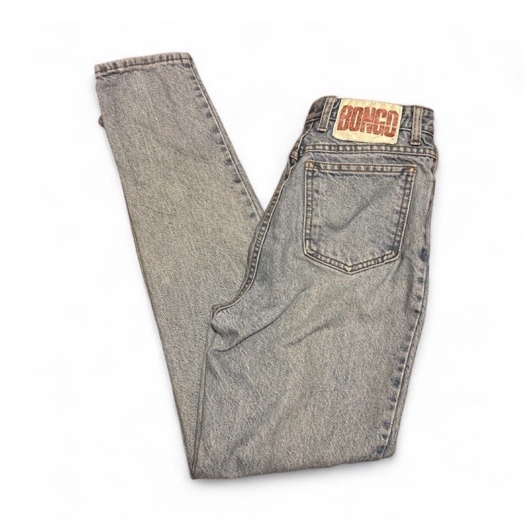 Bongo Light Wash Straight Leg Mid Rise 90s Vintage Jeans Size 13 Made in USA