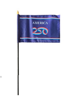 8X12 USA American 250TH Anniversary  Stick Flag wood staff (22 inch staff)