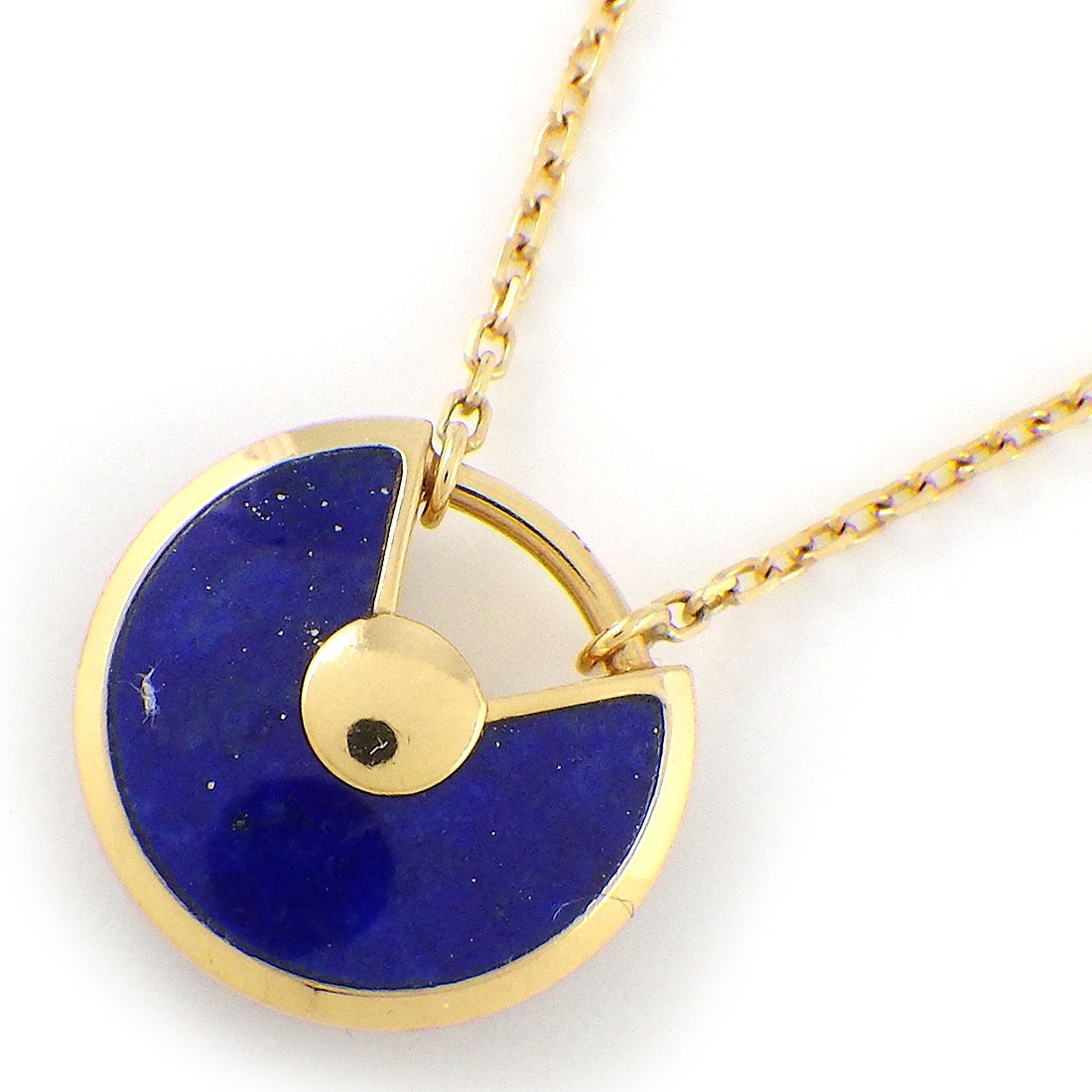 Cartier Necklace Amulette XS Round Lapis Lazuli Point Diamond