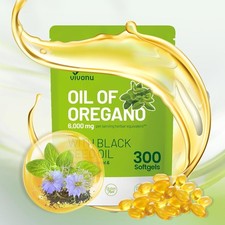 VivoNu Oil of Oregano with Black Seed Oil, Balanced Oil of Oregano Capsules
