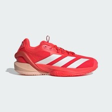 Sz 9 W - adidas Adizero Cybersonic 2 Tennis Shoes, Powder Coral/Red/Metallic