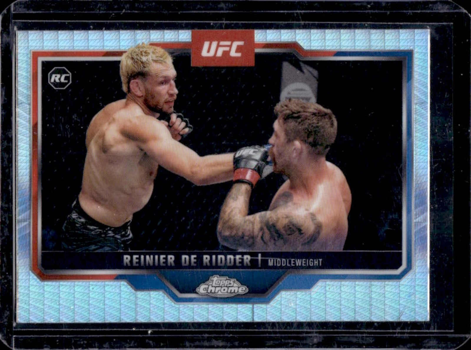 2025 Topps UFC Chrome Reinier de Ridder RC Prism Refractor Rookie #185