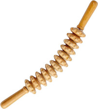 Curved Wood Therapy Massage Roller Tools, Wooden Fascia Massage Roller, Wood ...