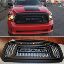 Grill For 2013-2018 Dodge Ram 1500 Front Bumper Grille Rebel Style Wletter Abs