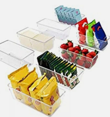Kurtzy Küche 8er Pack Kühlschrank & Schrank Aufbewahrungsschalen 20 cm/7,87 Zoll insgesamt
