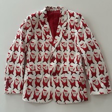 Suslo Couture Boys 10 Festive Santa Red White Blazer Holiday Christmas Jacket