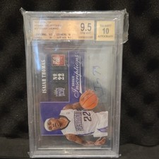 Isaiah Thomas BGS 9.5 Auto 10 2012 Panini Elite Rookie Inscriptions On-Card Auto