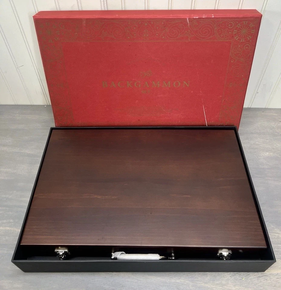 Restoration Hardware's Tournament Backgammon Set Box Rare Discontinued - Image 3 of 4